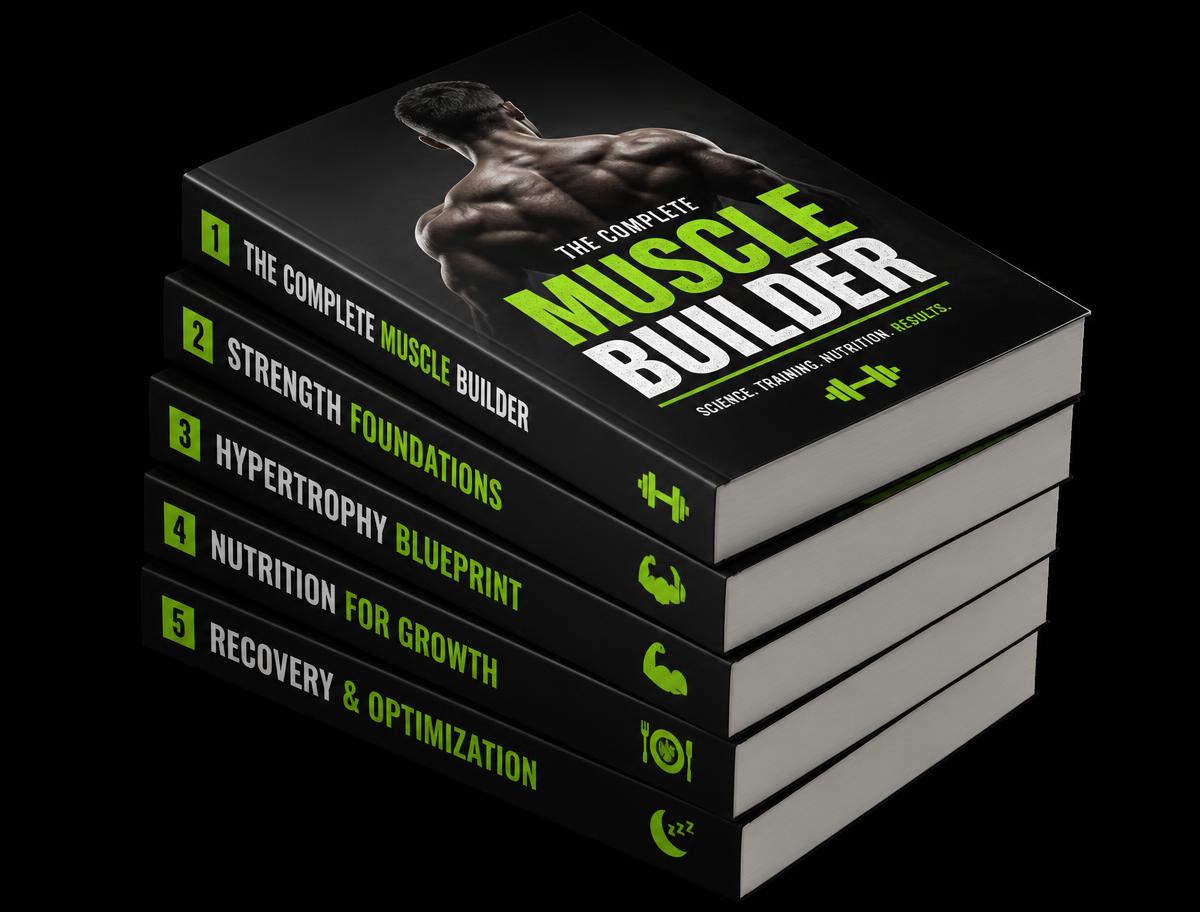 Pacote com cinco e-books de treino, nutrição e disciplina